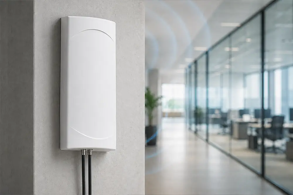 passiv DAS Antenne für LTE-Empfang in einem Bürogebäude